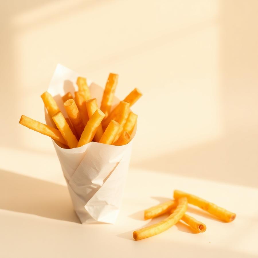Cornet de frites maison dorées