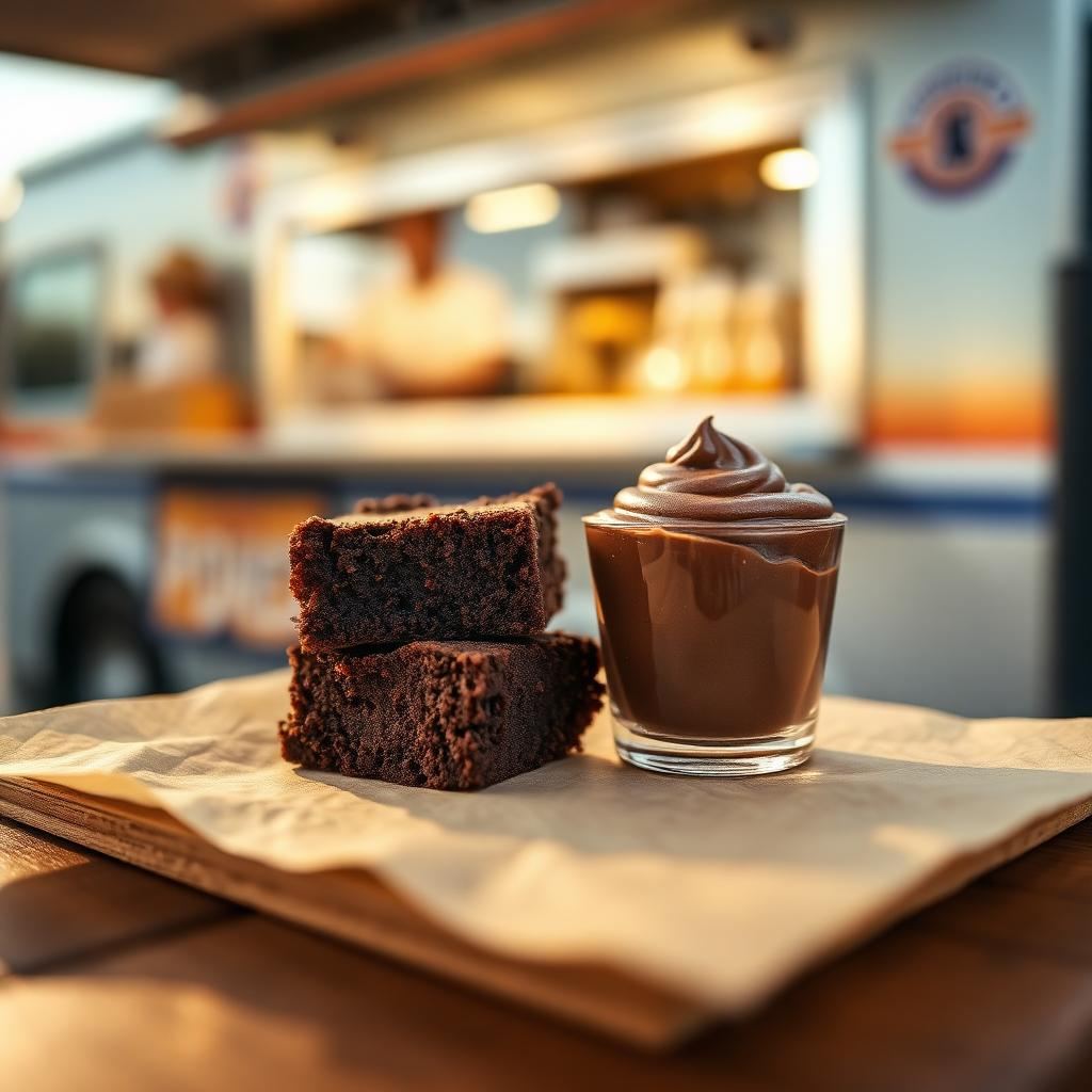 Desserts maison servis au food truck